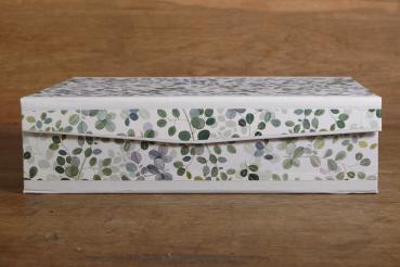 Preview: Noble box with magnetic closure and eucalyptus motif in watercolor technique